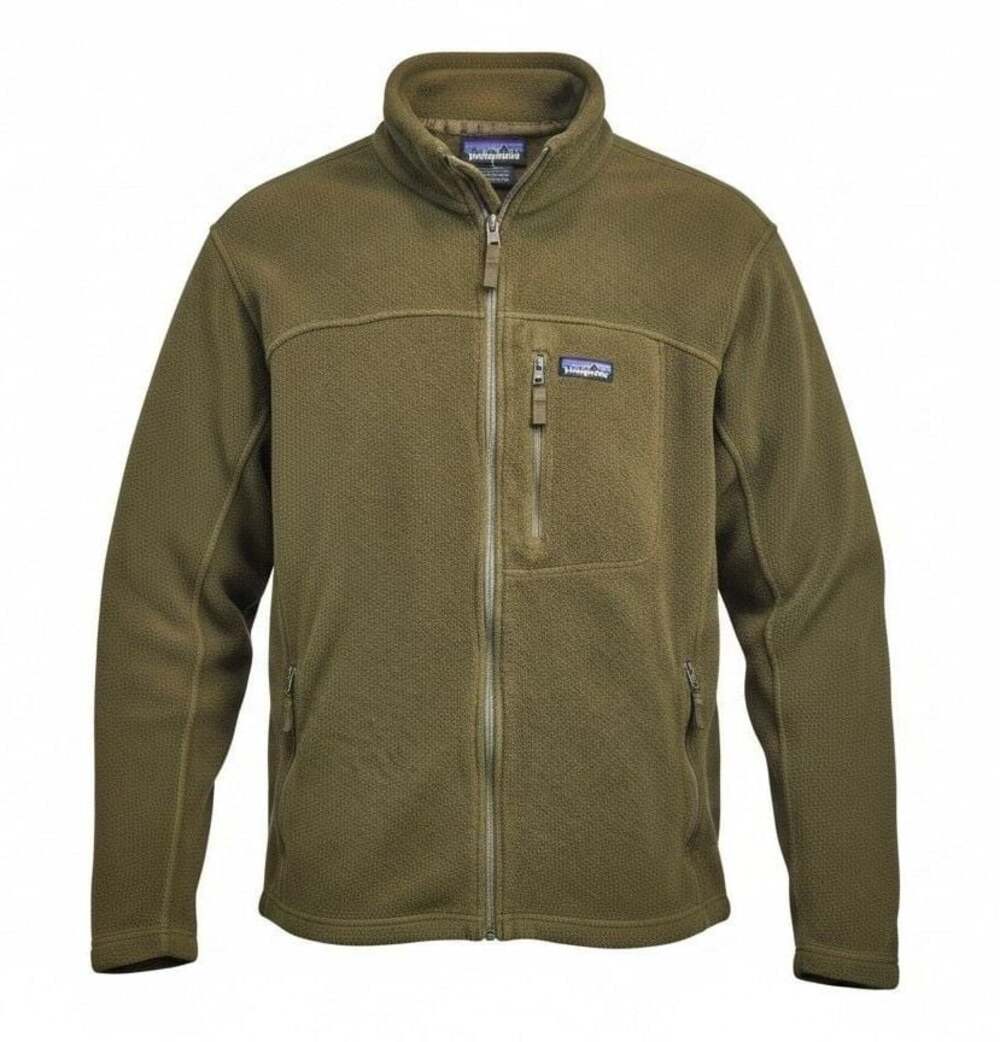 Patagonia Men's Micro D Fleece Jacket in Olive Green